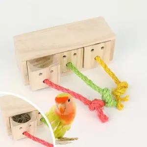 [하프클럽/올펫몰]쏙쏙 3단 서랍 앵무새 장난감 훈련 노즈워크 A813