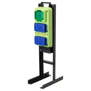임시가설 분전함 스탠드형 2단 4구 누전차단기 30A 1개 장착 캠핑장 작업장 공장 외부 노출 콘센트 분전반