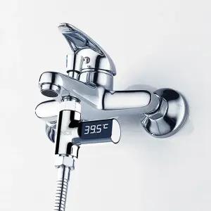 샤워기 온도계 LED 자가발전 아기 반려동물 목욕온도계 수온계