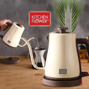 키친플라워 드립포트 KEK-DJD120 스테인리스 재질 전기 드립주전자 무선 포트 커피