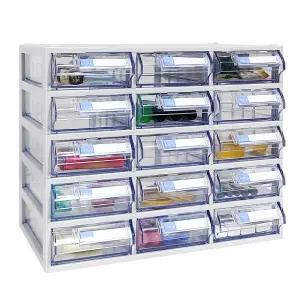 [국내생산 완제품] 수납월드 스마트 정리함 다용도 투명수납함 미니 서랍장 서랍형 소품함 책상 정리 약상자