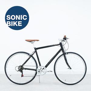 소닉바이크 벨로라인 클랑맨 시마노7단 하이브리드 자전거 11.5kg 클래식 감성자전거