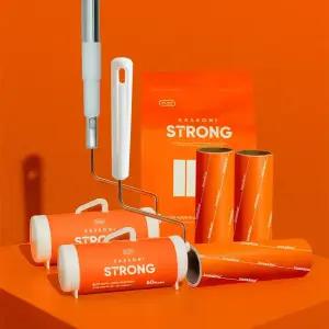 홈앤미 사선 돌돌이 테이프 클리너 숏핸들+롱핸들+리필 5개