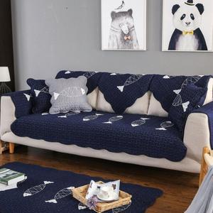 [러빙랩]마랑피쉬 순면 쇼파패드 3인용 소파 70x180cm