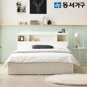 동서가구 팬타 LED 1단 3서랍 퀸 Q 수납침대+9존독립 매트리스 DF642013