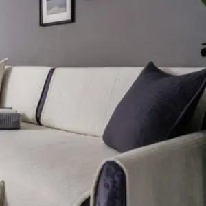 안흘러내리는 면 100% 순면 누빔 쇼파패드 쇼파 커버 가죽 돌 리클라이너 매트 덮개 깔개 토퍼 러그 천갈이