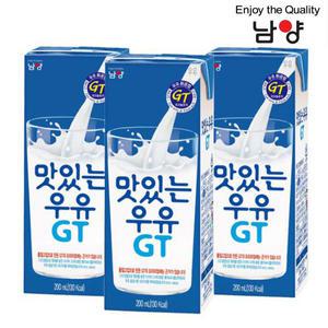 남양 맛있는우유gt 멸균우유 흰우유200mlx24팩