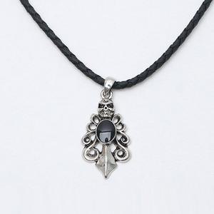 [스마트보이]N0237 스컬 해골 오닉스 펜던트 남자 가죽 목걸이