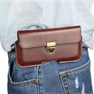 통가죽 휴대폰 허리 벨트 케이스 파우치 가방 수납 외출 산책 아버지