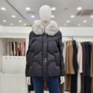 [모다아울렛][조이너스]겨울 패딩 23신상 여우털100%누빔 오리털 숏 점퍼DW1WIH0310_US