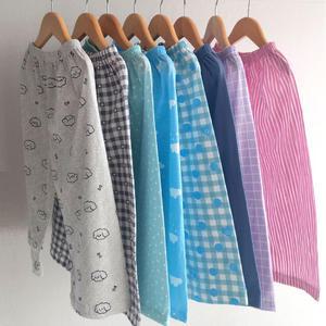 국산 순면 9부 파자마 바지 남녀공용 아동용 성인용 홈웨어 빅사이즈 여아용 남아용 남성용 여성용