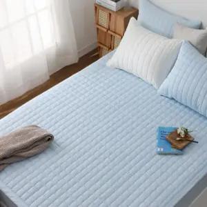 사계절 순면 100% 누빔 침대 매트리스 패드 밴드형 SS Q 고정 밴딩