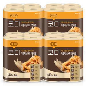 코디 기름먹는 키친타올 140매 X 4롤 4개