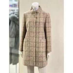 [벨리시앙] 세이브존01 니트 체크 배색 울 코트(2color) HC2401 (23294555)