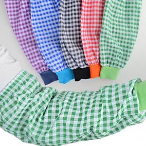 핸더스 국산 체크 지지미 작업토시 팔토시 면 여름 쿨