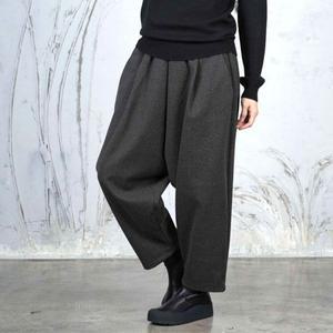 여성 뉴 헤링본 기모 밴딩 배기 슬랙스