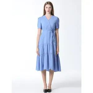 [하프클럽/]레이어 프릴 랩 모달 원피스