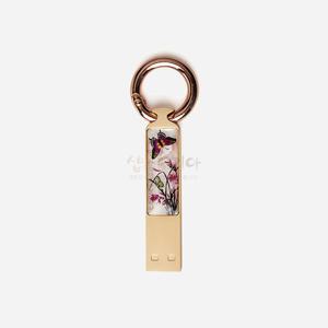 자개 열쇠고리USB(32G) - 난초나비 외국인선물 한국기념품