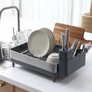 노빌리움 에코핏 스테인레스 익스텐드 식기건조대 확장형 1단 물빠짐 싱크대 선반 그릇 정리대