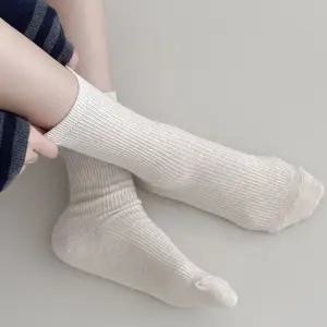 국산 여성 순면 클래식 골지 양말 3켤레