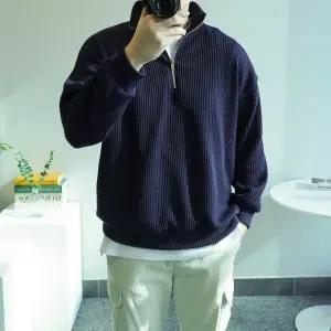 [쿼터]3XL까지 빅사이즈 남자니트 골지 반집업 하프집업 루즈핏 오버핏