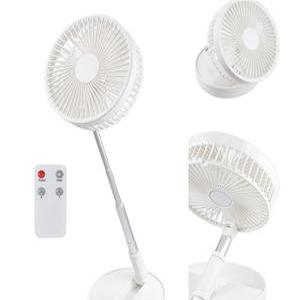 6엽 스탠드 선풍기 USB 충전식 접이식 키높이 리모컨 저소음 손 폴딩 캠핑 차박 소형 아기방 탁상용 휴대용