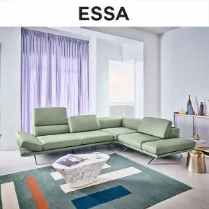 [에싸] 엠마 4인 코너형 리프트기능 론도 소가죽 소파