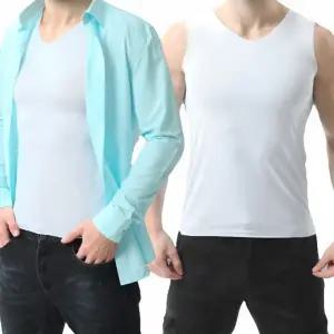 무봉제 햄라인 V넥 민소매 쿨티 여름 런닝 나시티 셔츠 옷 남성 반팔