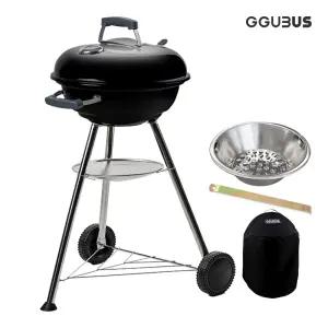 꾸버스 바베큐그릴 하이엔드 애플47 (숯통+커버SET) 야외용 숯불 BBQ 펜션 캠핑 화로대