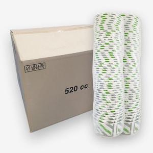 [ETN]일회용 종이컵 520cc 1000개 (1박스) 일회용 컵 한박스 천연펄프 종이 용기 국 그릇