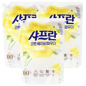 엘지생활건강 샤프란 시어버터 코튼앤크림 리필 2100ml 3개