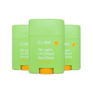 김정문알로에 큐어 에어라이트 유브이 쉴드 선스틱 20g 3개/mj
