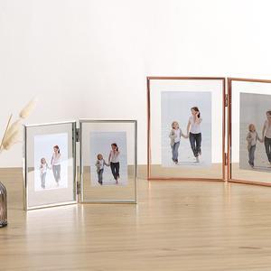 히키스 가족 아기 추억 메탈 프레임 포토 테이블 접이식 웨딩 사진액자