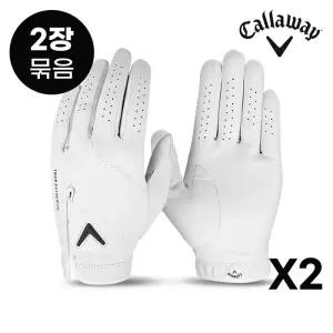 [2장묶음]캘러웨이 2022 투어 어센틱 양피 골프장갑[남성용/왼손착용]