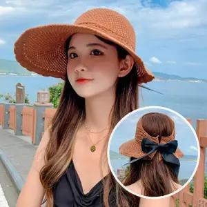 [더봉]여름 햇빛 차단 돌돌이 썬캡 리본 모자 8컬러 3005