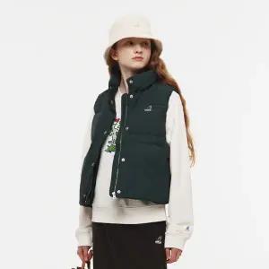 [캉골](강남점)우먼스 스탠드칼라 다운 베스트 6144 다크그린