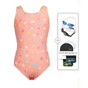 [레노마수영복](하남점)*폴리백 증정*여아 드로잉 프린트 X백 원피스수영복 코랄 RN-GF2F802-CR