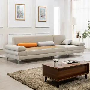 현대의료기 모짜르트SF 온열 4인소파 카우치 한지황토 흙소파