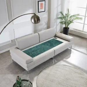 현대의료기 모짜르트SF 온열 3인소파 카우치 청옥 옥쇼파 돌소파