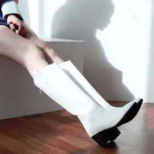 트렌디한 미들굽 웨스턴스타일 스티치 롱부츠 5FWY (WFJZFV5)