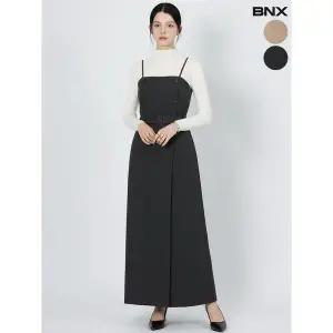 [하프클럽/]여성 벨트 더블버튼 랩 점프수트