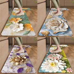간편세척 플라워 규조토발매트 120X40cm 주방 80X50cm 현관 60X40cm 욕실패드