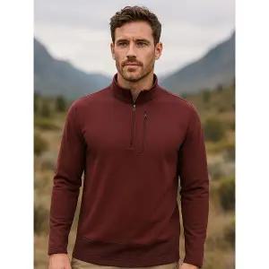 [아웃도어스/마운티아]남성 겨울 기모 집업 티셔츠 브릭_1MQTSW2005