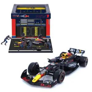 F1 레이싱 피트 정비소 레드불 오라클 RB20 막스 베르스타펜 미니카