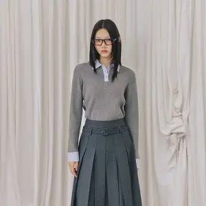 [LAP](센텀시티점)블루 스트라이프 셔츠 배색 니트 AR4KHA71