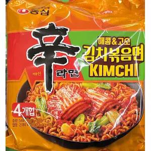 농심 신라면 김치볶음면 4개입 봉지라면 매콤n고소