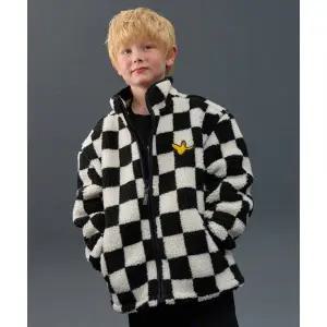 [마크곤잘레스키즈](하남점)마크 체커 하이넥 양털후리스