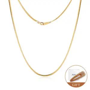 [모룬] (2월베스트) 18K 1.4mm 센슈얼 스네이크 뱀줄 체인 목걸이 MON40696