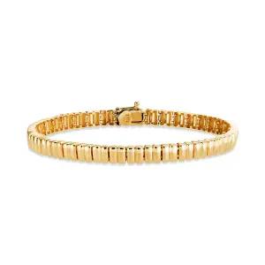 [비앤비골드] 14K 브레이드 올밴드 버티컬 뱅글 팔찌 IGB40674