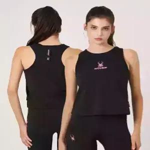 spyder 여성 IRON PINK 컬렉션 크롭 탱크탑 SPKFCNSL251WBLK